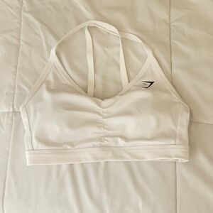 White Gymshark sports bra XS